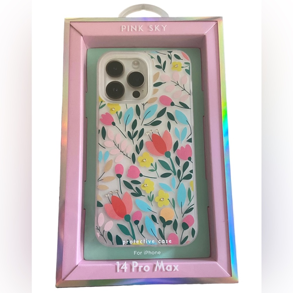 Pink Sky Protective Case for iPhone 14 Pro Max .